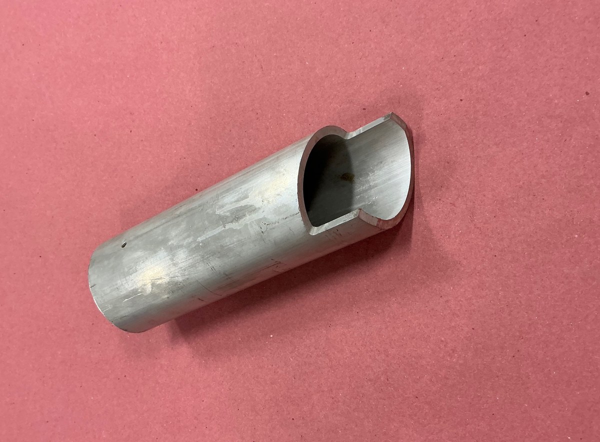 Cold saw trimmed tube — angled cut